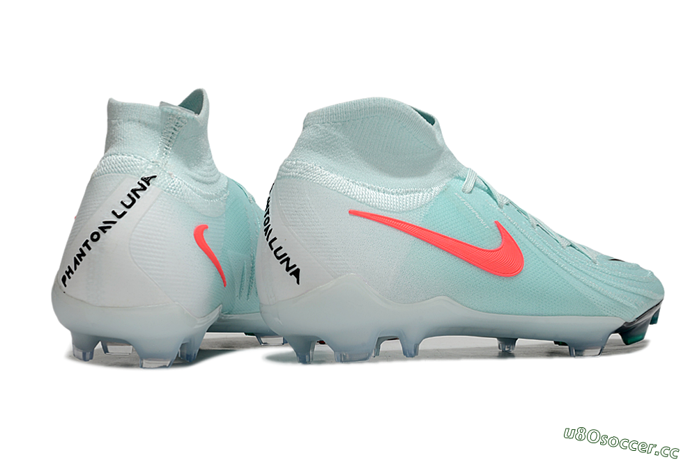 Unisex Nike Phantom Luna Elite FG Firm Ground High-Tops Football Boots - Jade/Red/Black 7