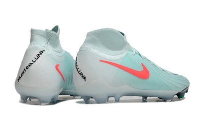 Unisex Nike Phantom Luna Elite FG Firm Ground High-Tops Football Boots - Jade/Red/Black