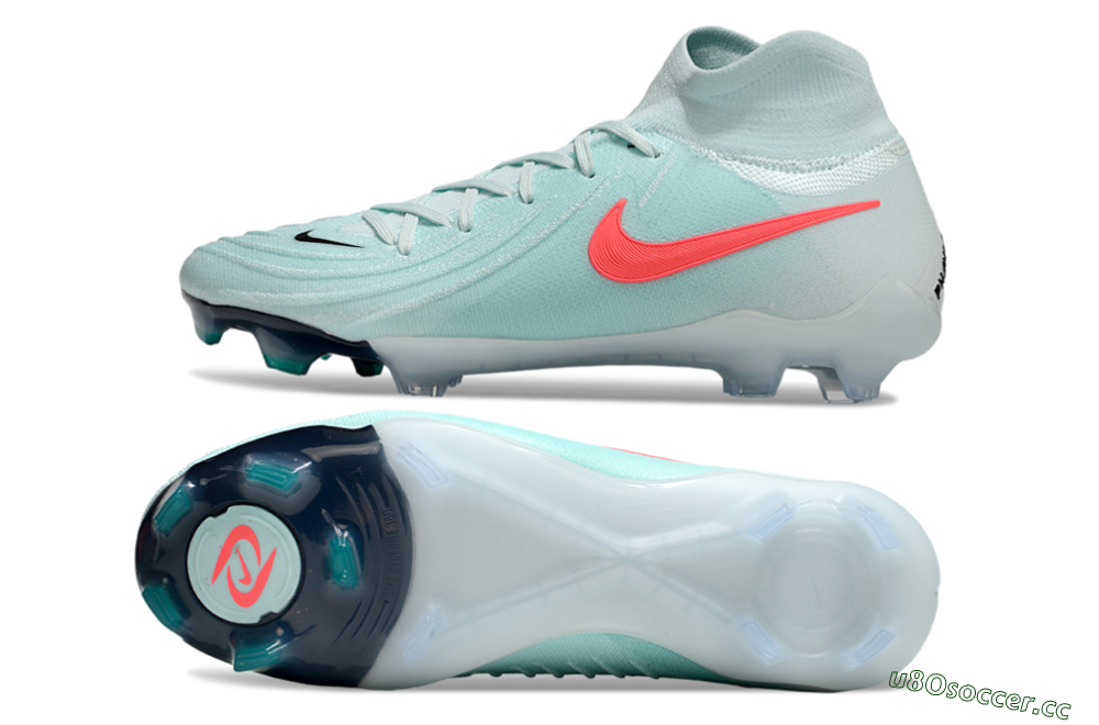Unisex Nike Phantom Luna Elite FG Firm Ground High-Tops Football Boots - Jade/Red/Black 1