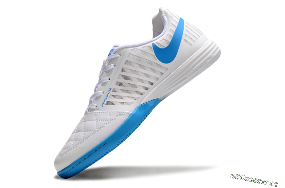 Unisex Nike Lunar Gato 2 IC Indoor & Futsal Low-Tops Football Shoes - White/Blue 6