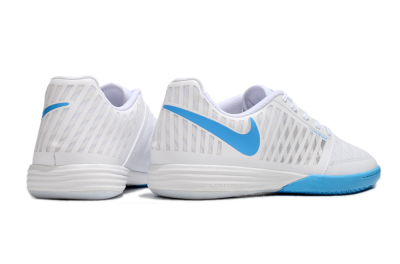 Unisex Nike Lunar Gato 2 IC Indoor & Futsal Low-Tops Football Shoes - White/Blue