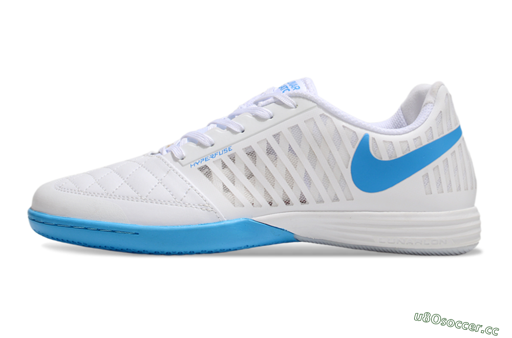 Unisex Nike Lunar Gato 2 IC Indoor & Futsal Low-Tops Football Shoes - White/Blue 0