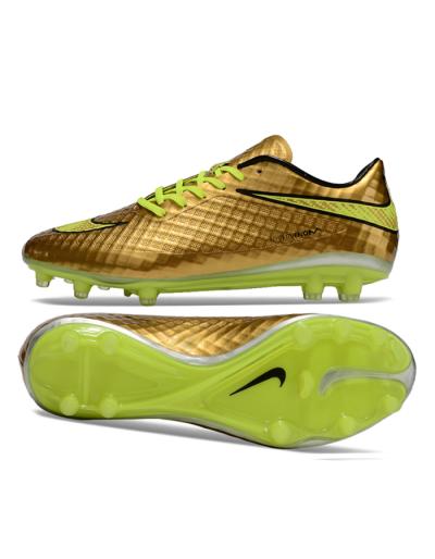 Men's Nike Hypervenom Phantom FG Firm Ground Low-Tops Football Boots - Gold/Yellow/Black