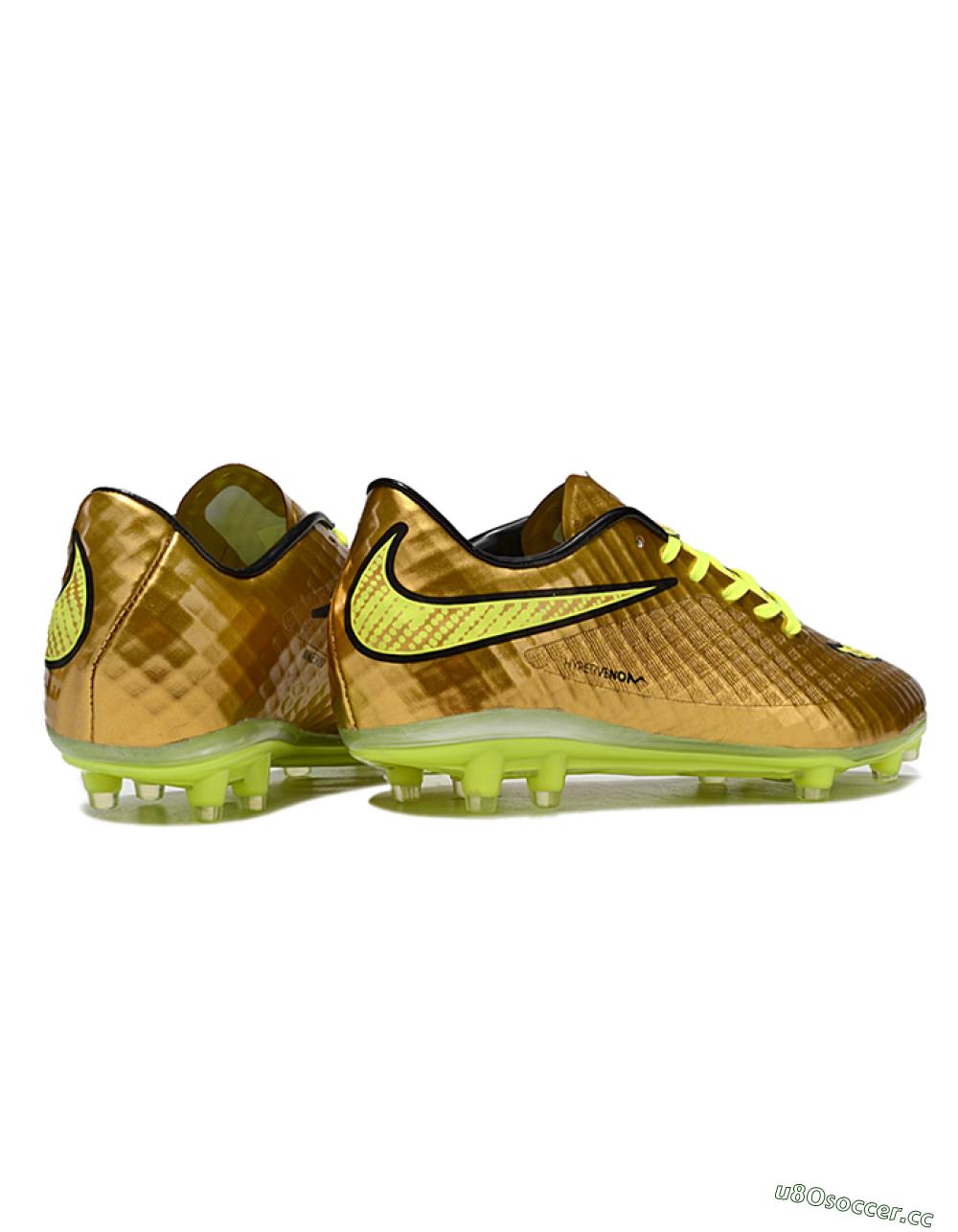 Men's Nike Hypervenom Phantom FG Firm Ground Low-Tops Football Boots - Gold/Yellow/Black 5