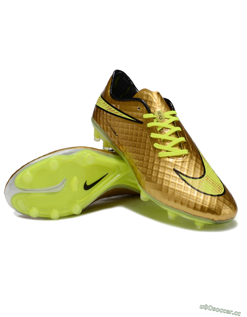 Men's Nike Hypervenom Phantom FG Firm Ground Low-Tops Football Boots - Gold/Yellow/Black 0