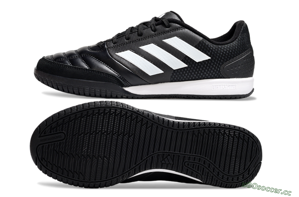 Men's Adidas Top Sala IC Indoor & Futsal Low-Tops Football Shoes - Black/White 1