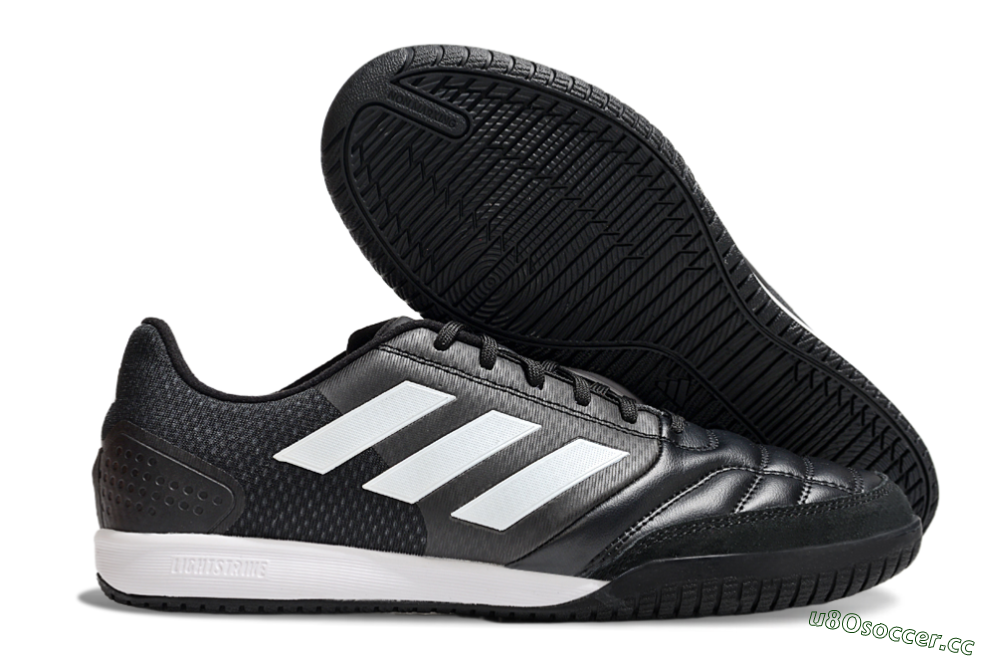 Men's Adidas Top Sala IC Indoor & Futsal Low-Tops Football Shoes - Black/White 2