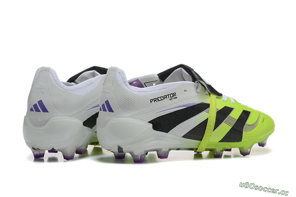 Men's Adidas Predator 25 Elite Foldover Tongue FG Firm Ground Low-Tops Football Boots - Yellow/Black 9
