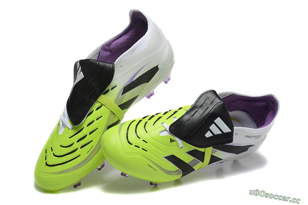 Men's Adidas Predator 25 Elite Foldover Tongue FG Firm Ground Low-Tops Football Boots - Yellow/Black 6