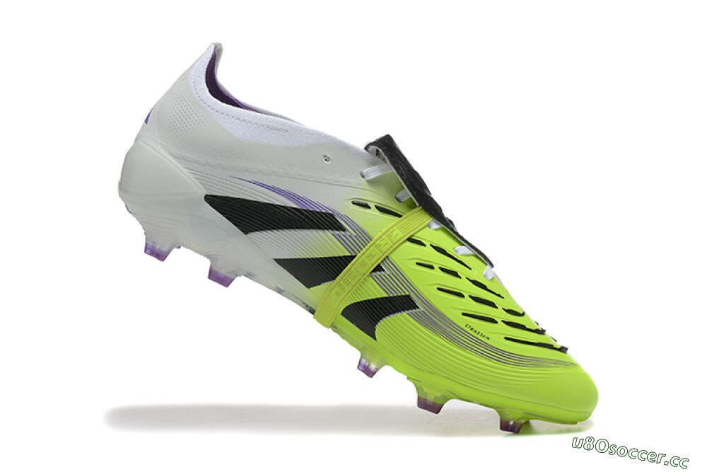 Men's Adidas Predator 25 Elite Foldover Tongue FG Firm Ground Low-Tops Football Boots - Yellow/Black 7