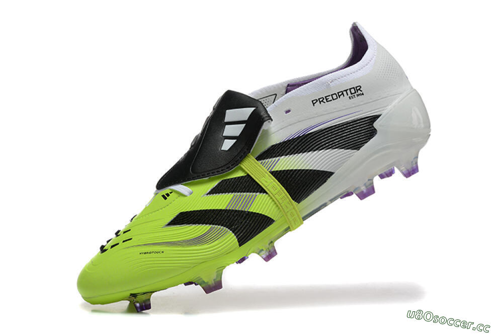 Men's Adidas Predator 25 Elite Foldover Tongue FG Firm Ground Low-Tops Football Boots - Yellow/Black 8