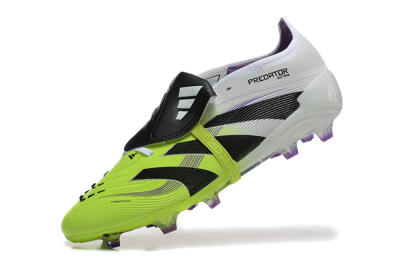 Men's Adidas Predator 25 Elite Foldover Tongue FG Firm Ground Low-Tops Football Boots - Yellow/Black