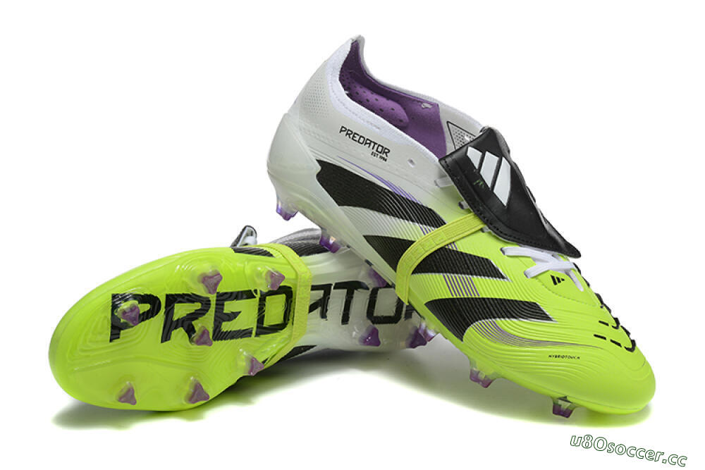 Men's Adidas Predator 25 Elite Foldover Tongue FG Firm Ground Low-Tops Football Boots - Yellow/Black 4