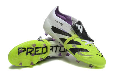 Men's Adidas Predator 25 Elite Foldover Tongue FG Firm Ground Low-Tops Football Boots - Yellow/Black
