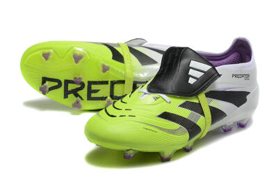 Men's Adidas Predator 25 Elite Foldover Tongue FG Firm Ground Low-Tops Football Boots - Yellow/Black