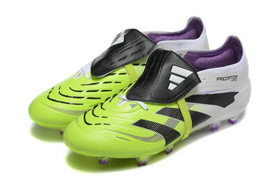 Men's Adidas Predator 25 Elite Foldover Tongue FG Firm Ground Low-Tops Football Boots - Yellow/Black