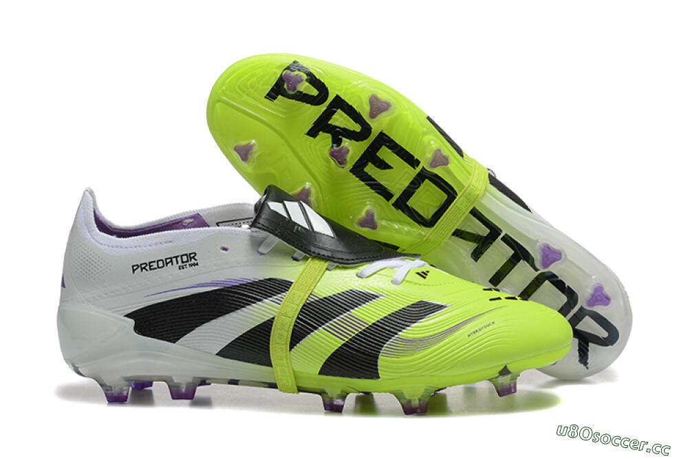 Men's Adidas Predator 25 Elite Foldover Tongue FG Firm Ground Low-Tops Football Boots - Yellow/Black 2
