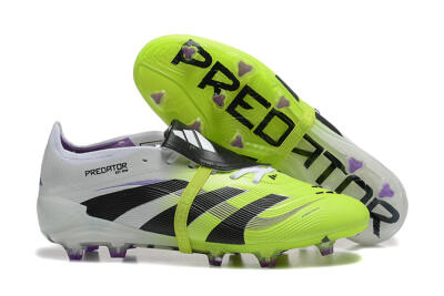 Men's Adidas Predator 25 Elite Foldover Tongue FG Firm Ground Low-Tops Football Boots - Yellow/Black