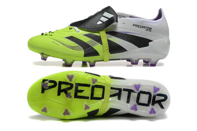 Men's Adidas Predator 25 Elite Foldover Tongue FG Firm Ground Low-Tops Football Boots - Yellow/Black