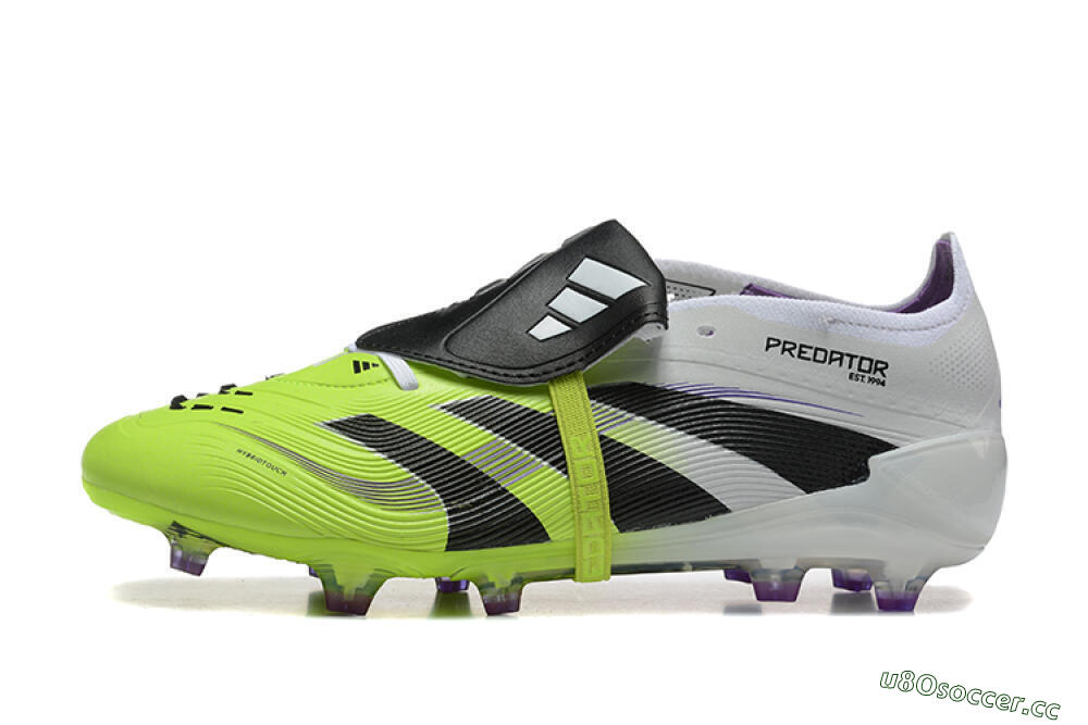Men's Adidas Predator 25 Elite Foldover Tongue FG Firm Ground Low-Tops Football Boots - Yellow/Black 0