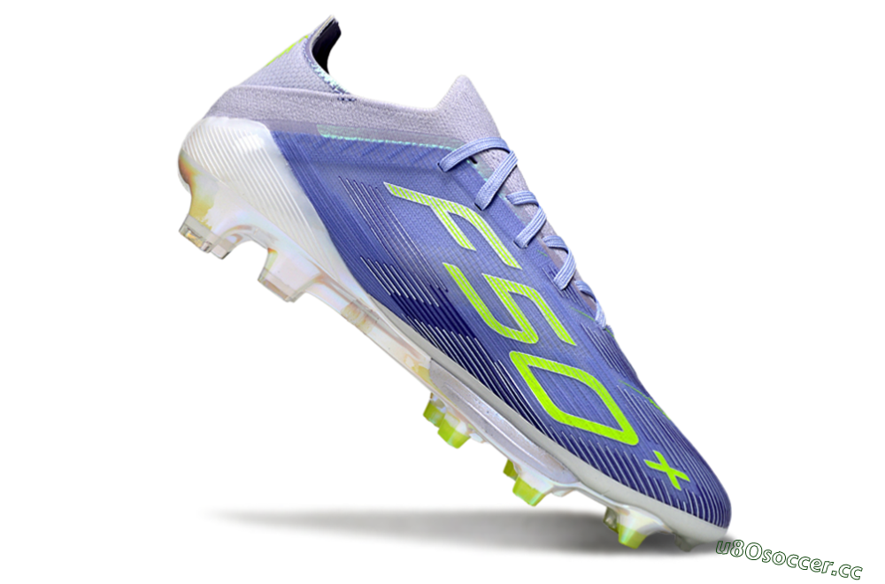 Men's Adidas F50+ Elite Lightstrike Pro FG Firm Ground Low-Tops Football Boots - Blue/Yellow 4