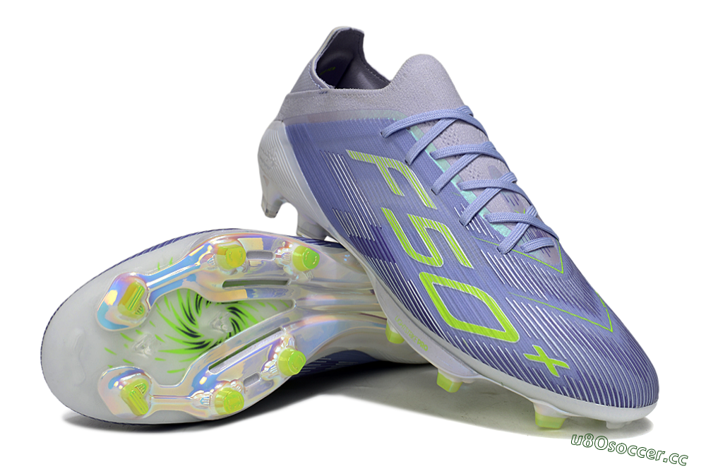 Men's Adidas F50+ Elite Lightstrike Pro FG Firm Ground Low-Tops Football Boots - Blue/Yellow 3