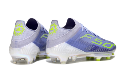 Men's Adidas F50+ Elite Lightstrike Pro FG Firm Ground Low-Tops Football Boots - Blue/Yellow
