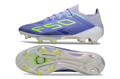 Men's Adidas F50+ Elite Lightstrike Pro FG Firm Ground Low-Tops Football Boots - Blue/Yellow