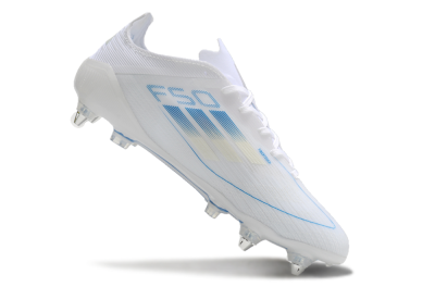 Men's Adidas F50 Elite SG Soft Ground Low-Tops Football Boots - White/Blue