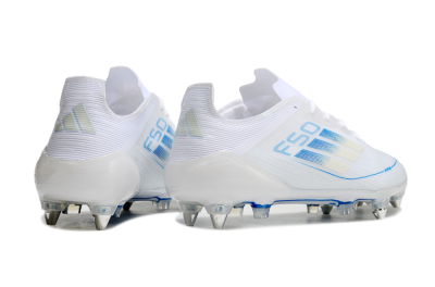 Men's Adidas F50 Elite SG Soft Ground Low-Tops Football Boots - White/Blue