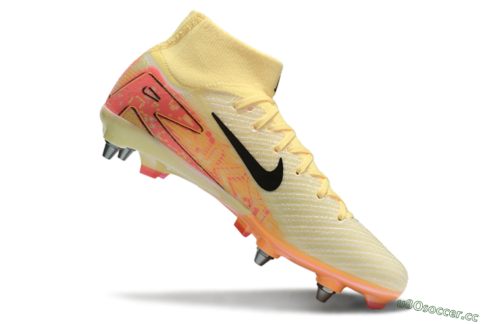 Men's Nike Air Zoom Mercurial Superfly 10 Elite SG Soft Ground High-Tops Football Boots - Yellow/Black/Red 4