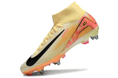 Men's Nike Air Zoom Mercurial Superfly 10 Elite SG Soft Ground High-Tops Football Boots - Yellow/Black/Red