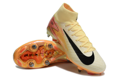 Men's Nike Air Zoom Mercurial Superfly 10 Elite SG Soft Ground High-Tops Football Boots - Yellow/Black/Red