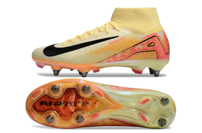 Men's Nike Air Zoom Mercurial Superfly 10 Elite SG Soft Ground High-Tops Football Boots - Yellow/Black/Red