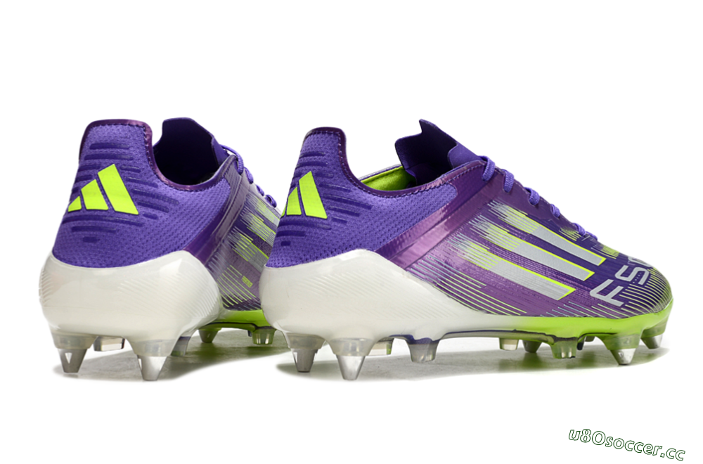 Men's Adidas F50 Elite SG Soft Ground Low-Tops Football Boots - Purple/Silver/Yellow 6
