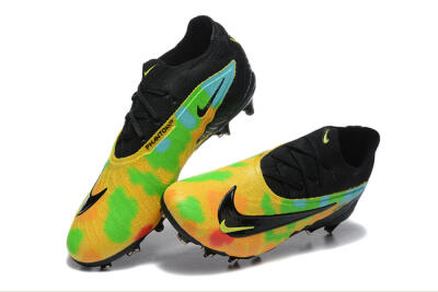 Men's Nike Phantom GX Elite FG Firm Ground Low-Tops Football Boots - Black/Rainbow