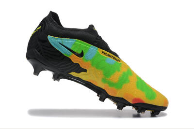 Men's Nike Phantom GX Elite FG Firm Ground Low-Tops Football Boots - Black/Rainbow
