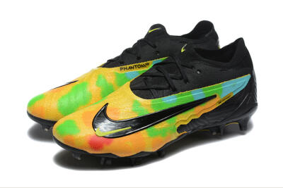 Men's Nike Phantom GX Elite FG Firm Ground Low-Tops Football Boots - Black/Rainbow