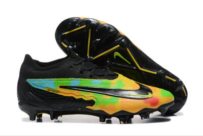 Men's Nike Phantom GX Elite FG Firm Ground Low-Tops Football Boots - Black/Rainbow
