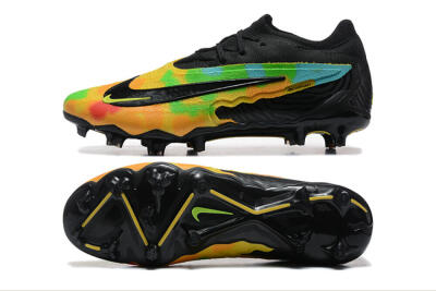 Men's Nike Phantom GX Elite FG Firm Ground Low-Tops Football Boots - Black/Rainbow