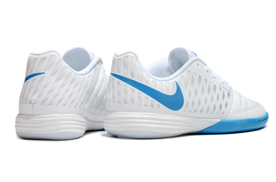 Unisex Nike Lunar Gato 2 IC Indoor & Futsal Low-Tops Football Shoes - White/Blue