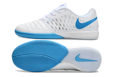Unisex Nike Lunar Gato 2 IC Indoor & Futsal Low-Tops Football Shoes - White/Blue