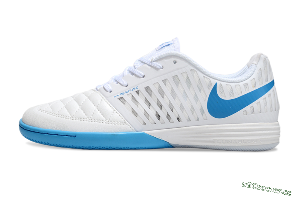 Unisex Nike Lunar Gato 2 IC Indoor & Futsal Low-Tops Football Shoes - White/Blue 0