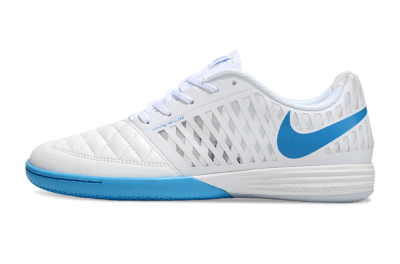 Unisex Nike Lunar Gato 2 IC Indoor & Futsal Low-Tops Football Shoes - White/Blue