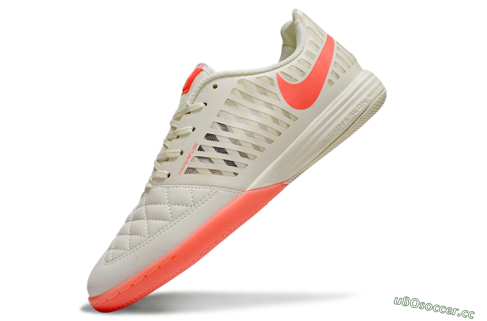Unisex Nike Lunar Gato 2 IC Indoor & Futsal Low-Tops Football Shoes - Beige/Red 5
