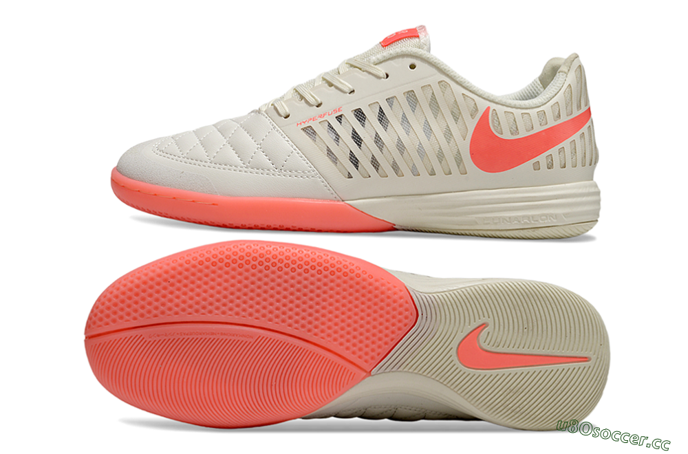 Unisex Nike Lunar Gato 2 IC Indoor & Futsal Low-Tops Football Shoes - Beige/Red 1