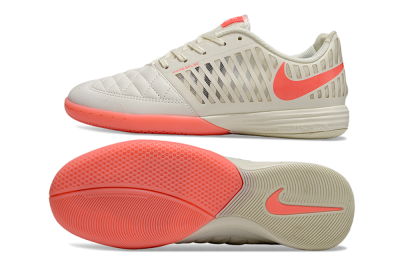 Unisex Nike Lunar Gato 2 IC Indoor & Futsal Low-Tops Football Shoes - Beige/Red