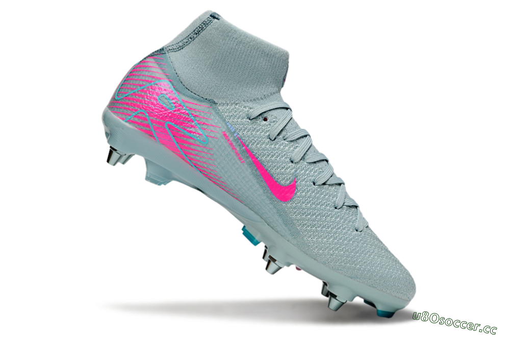 Men's Nike Air Zoom Mercurial Superfly 10 Elite SG Soft Ground High-Tops Football Boots - Jade/Pink 4