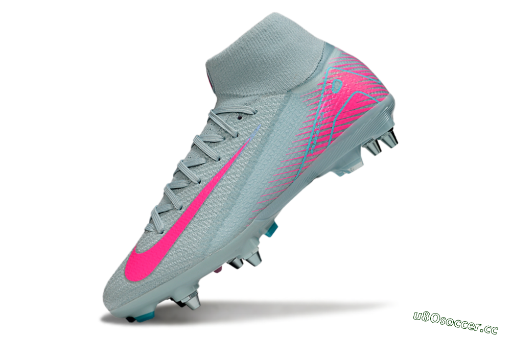 Men's Nike Air Zoom Mercurial Superfly 10 Elite SG Soft Ground High-Tops Football Boots - Jade/Pink 5