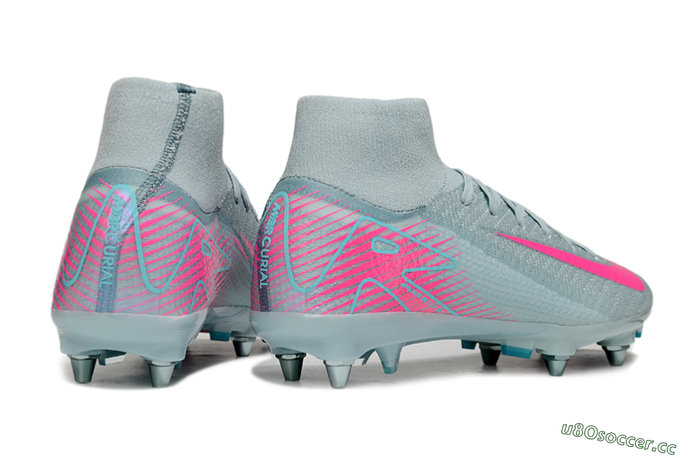 Men's Nike Air Zoom Mercurial Superfly 10 Elite SG Soft Ground High-Tops Football Boots - Jade/Pink 6